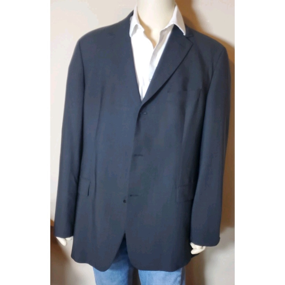 Hugo Boss Men's Sport Coat Blazer Jacket 100% Virgin Wool Sz 46R Gray *FLAW*